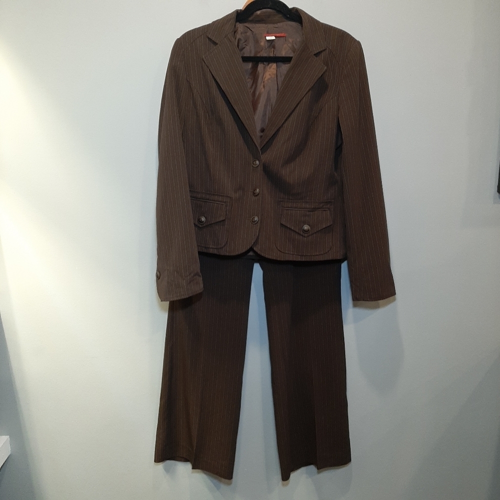 TAPEMEASURE Pinstripe 2pc Pant Suit Blazer Jacket Co-Ord Set Business Fall - Picture 15 of 15